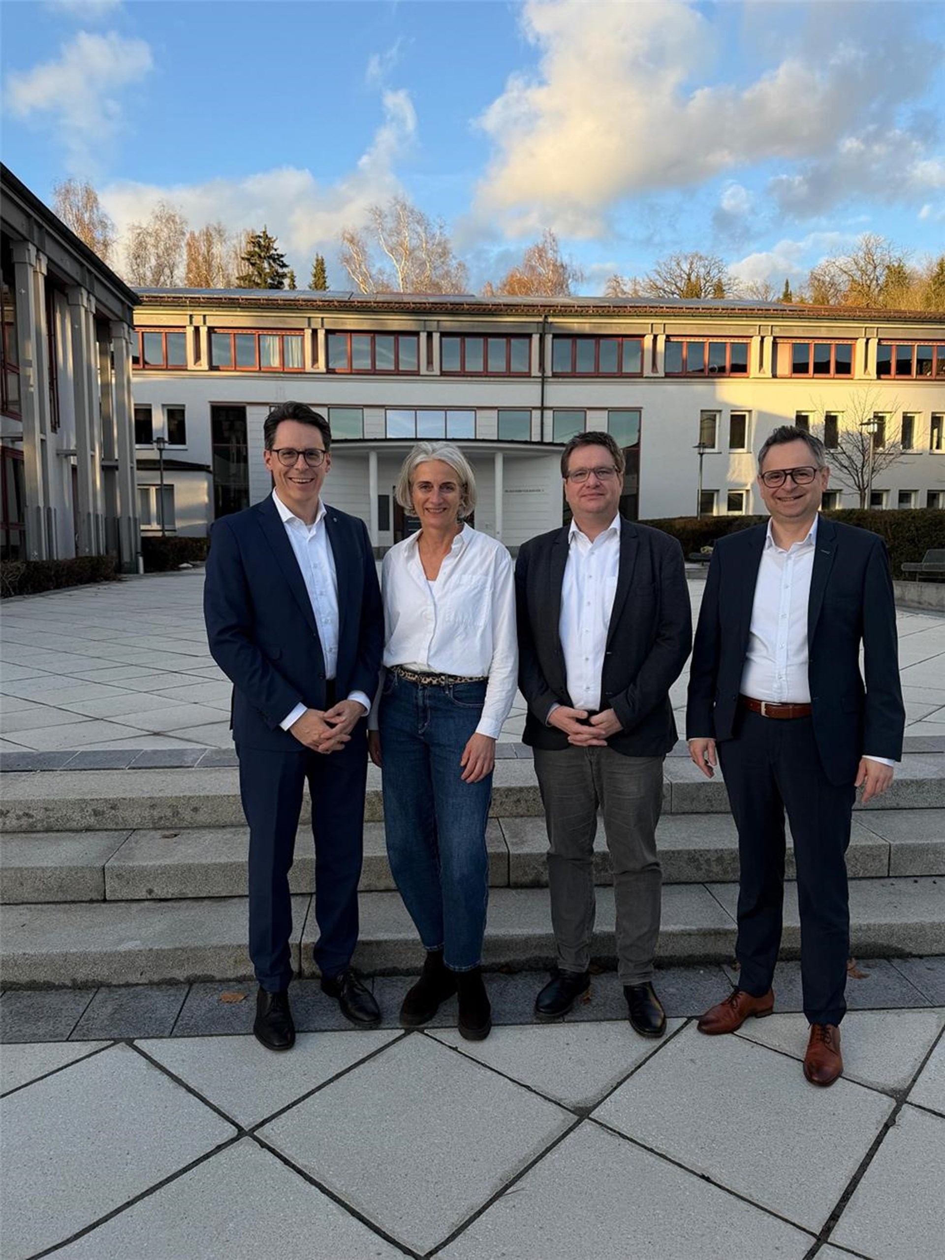 Die beiden Vorsitzenden des Caritasrates OB Dr. Christian Moser und Stefan Swihoata mit dem Vorstandsteam Manuela Stephan und Josef Kandler